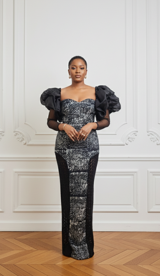 Robe KARDA - (manches bouffantes)