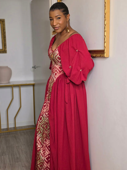 BANDIARE MAXI ROBE - Rouge