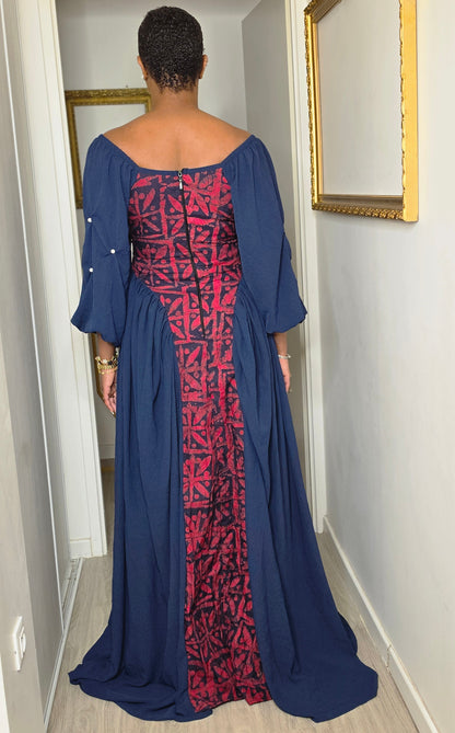 BANDIARE MAXI ROBE - Bleu marine