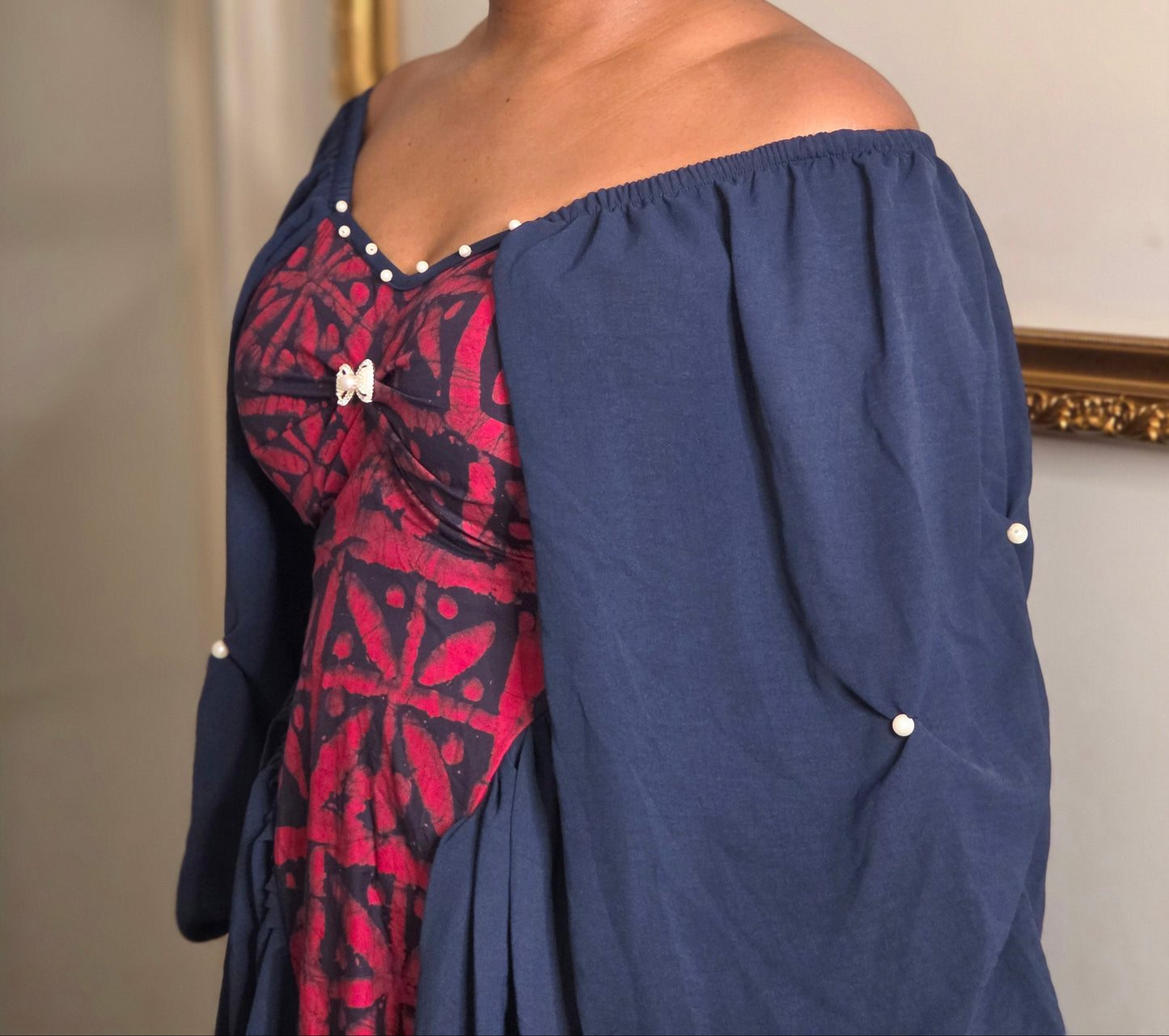 BANDIARE MAXI ROBE - Bleu marine