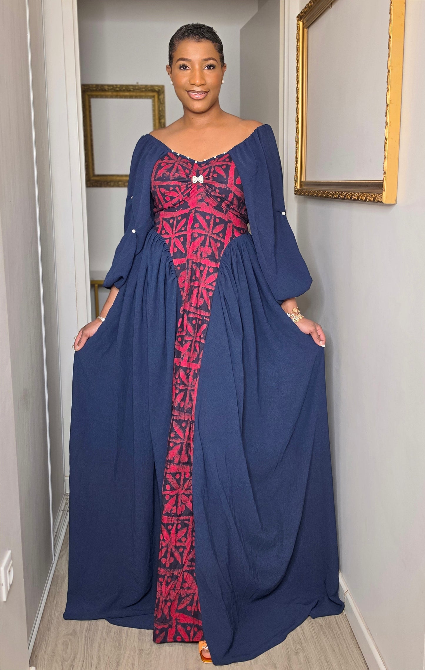 BANDIARE MAXI ROBE - Bleu marine