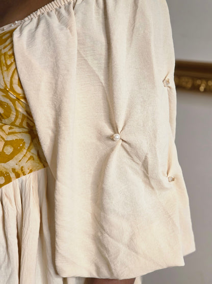 MAXI ROBE BANDIARE - Jaune